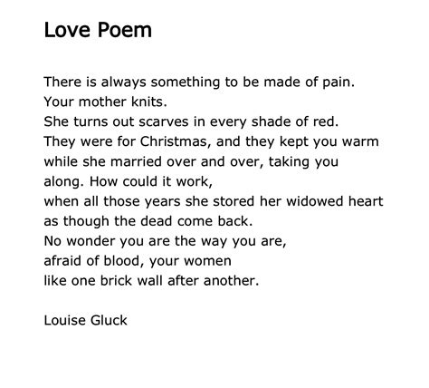 Louise Gluck | Biography, Poetry, Awards, & Facts | Love poems, Love ...