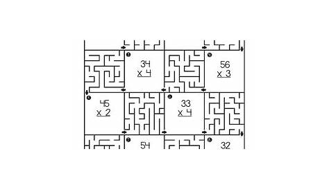 2 by 1 Multiplication Maze Printable - 2x1 Multiplication by Marvel Math