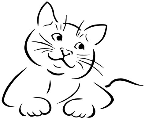 Cute Cat Outline Clipart Free Download Transparent Png Creazilla