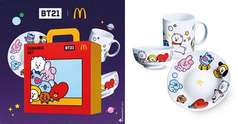 Bt21 Ceramic Set Available At Mcdonalds From 4 May 2023 Moneydigestsg