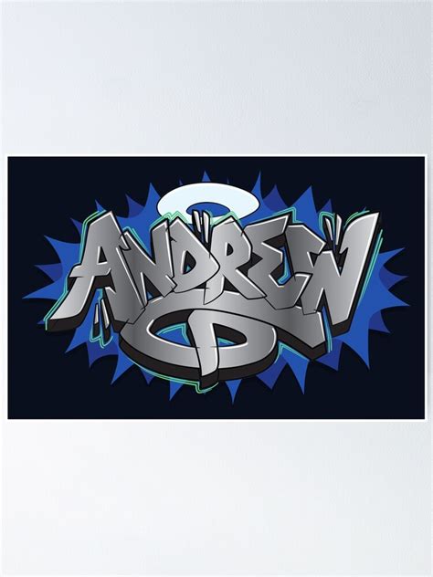 Andrew Graffiti Name Poster For Sale By Namegraffiti Redbubble