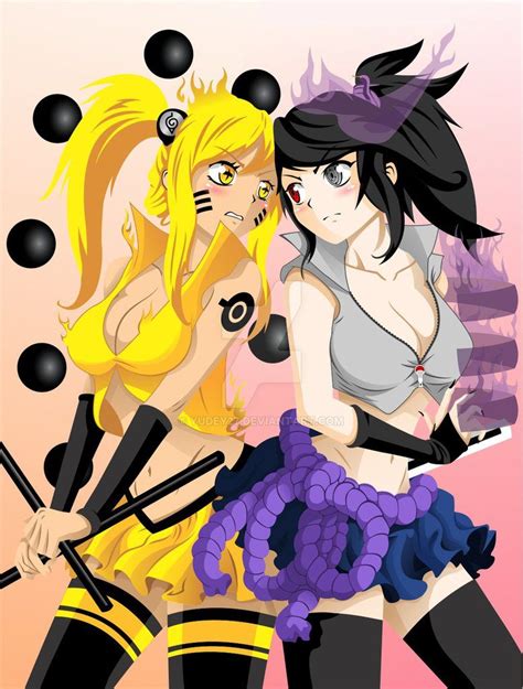 Naruto Vs Sasuke Female Version By Yudey On DeviantArt Naruto Naruto Cute Anime