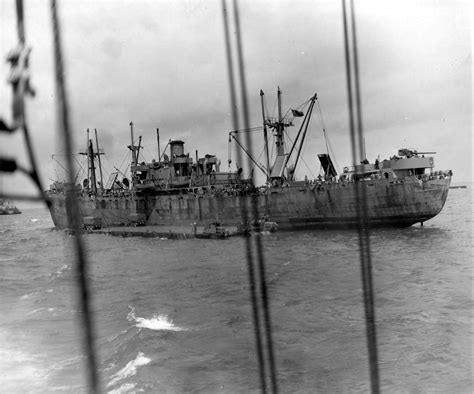 Photo Liberty Ship Unloading Two Cckw Trucks And Other Supplies Onto