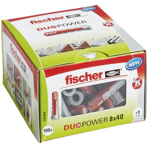 Fischer Duopower Pluggen 8x40 Mm 100 Stuks