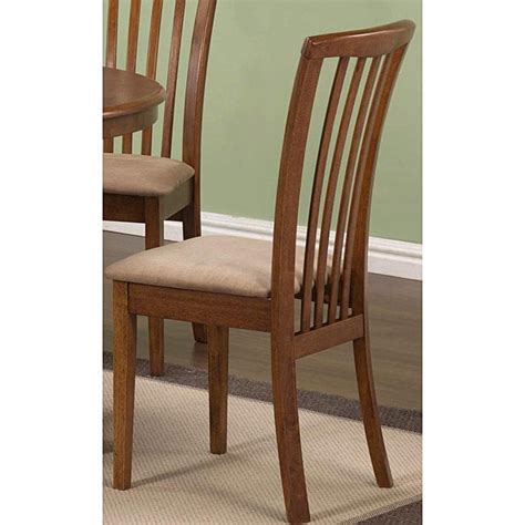 Cherry Oak Wood Slat Back Chairs Set Of 2 Free Shipping Today