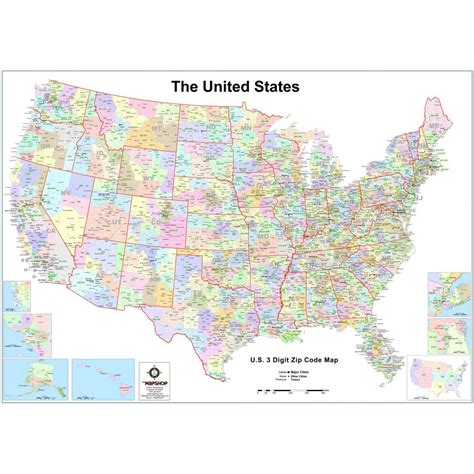 3 Digit Zip Code Map United States