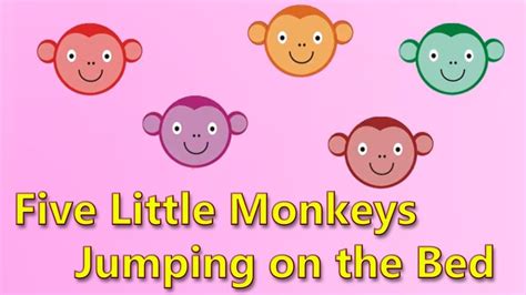Five Little Monkeys Jumping On The Bed Nursery Rhyme Youtube