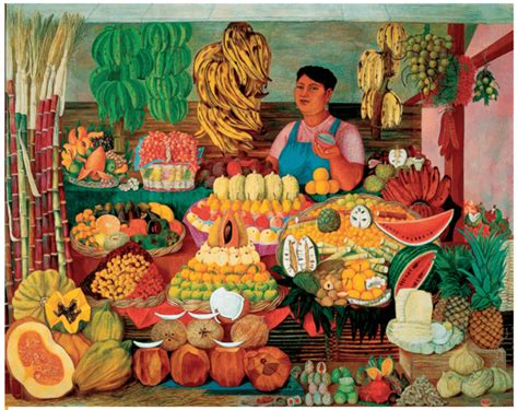La vendedora de frutas de Olga Costa 1951 óleo sobre lienzo 2 7