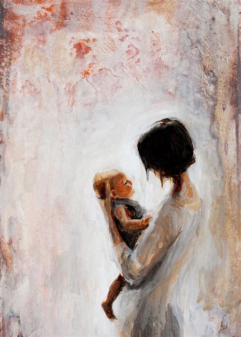 Mother And Child Fine Art Print 114 Etsy Mother Painting Mother