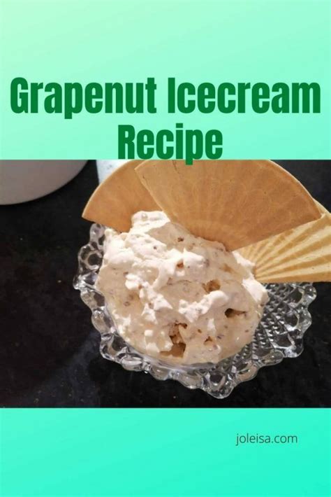 Grapenut Ice Cream Recipe Joleisa In 2021 Grape Nut Ice Cream Ice