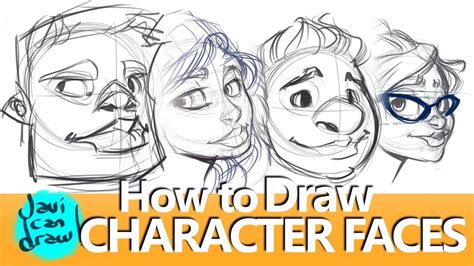 How To Draw Faces Hair Hats And Glasses Youtube