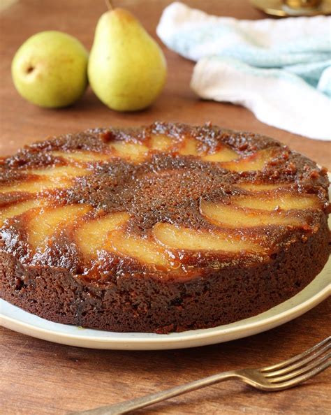 Upside Down Pear Ginger Cake Chef Shane Smith