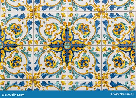 Traditional Ornate Italian Decorative Ceramic Tiles From Vietri