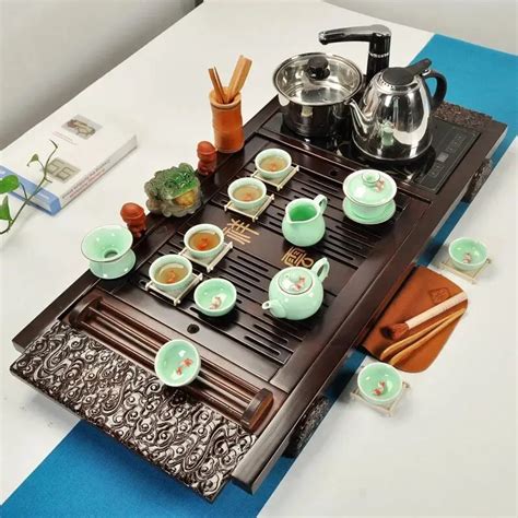 Classic 100 Wooden Chinese Gongfu Tea Tablepopular Tea Tray With