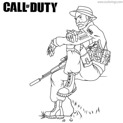 Call Of Duty Coloring Pages Captain Price