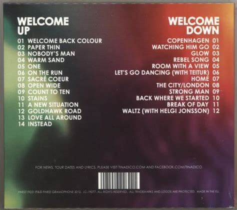 Tina Dico Welcome Back Colour Uk Cd Album Set Double Cd