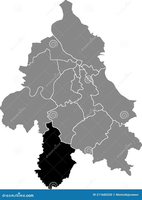 Mapa De Ubicación Del Municipio De Lazarevac De Belgrado Serbia