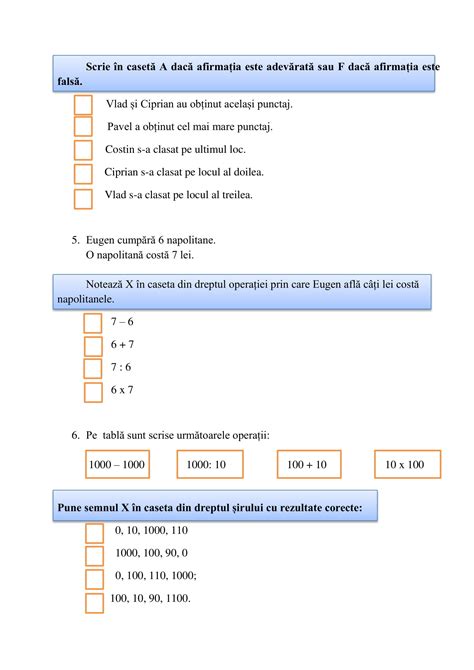 Academiaabc Model Evaluarea Națională Matematică Clasa A Iv Aces