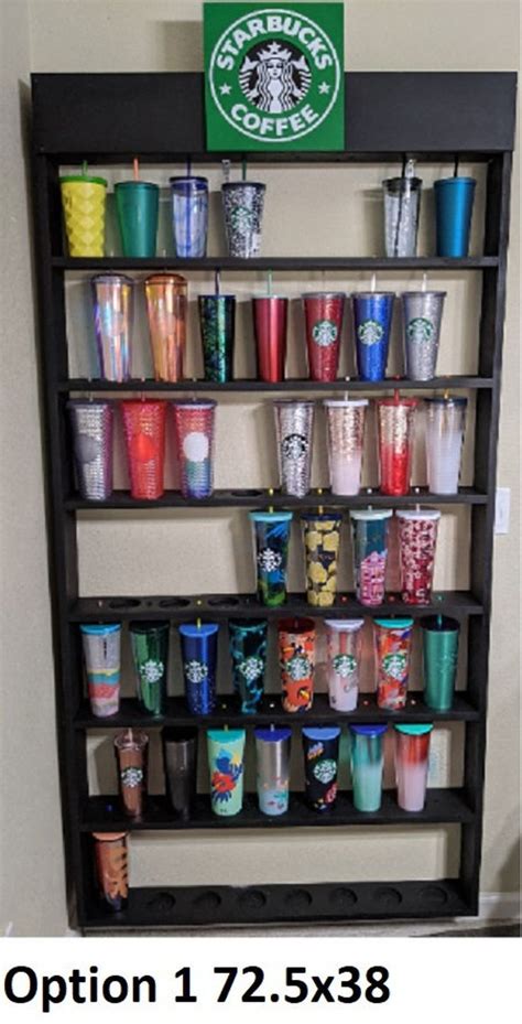 Starbucks Tumbler Cup Cold Cup Holder Rack Shelf Display Etsy
