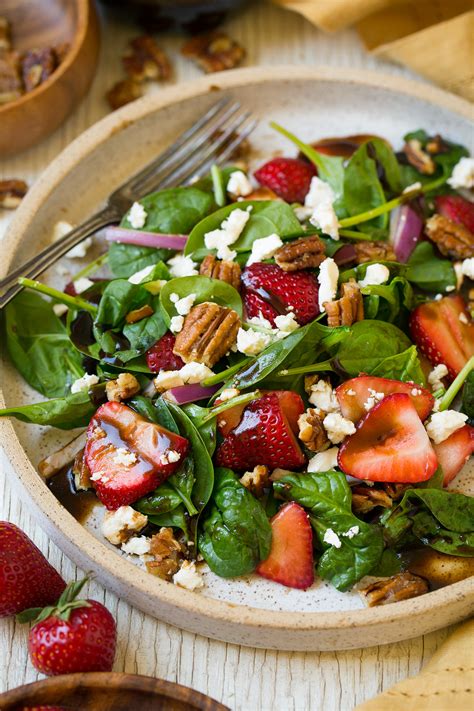 We may earn commission from links on this page, but we only recommend products we back. Strawberry Spinach Salad with Candied Pecans Feta and ...