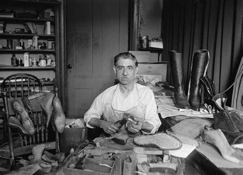 Traditional Shoemaker In His Workshop Photograph By Everett