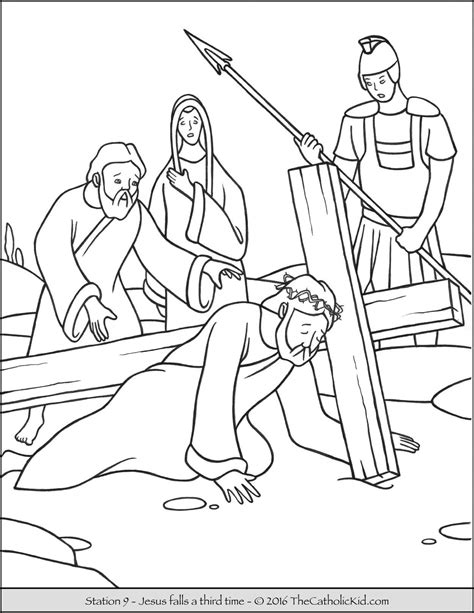 Jesus Christ On The Cross Coloring Pages At Free