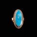 Battle Mountain Blue Gem Turquoise Ring Large Natural High Etsy