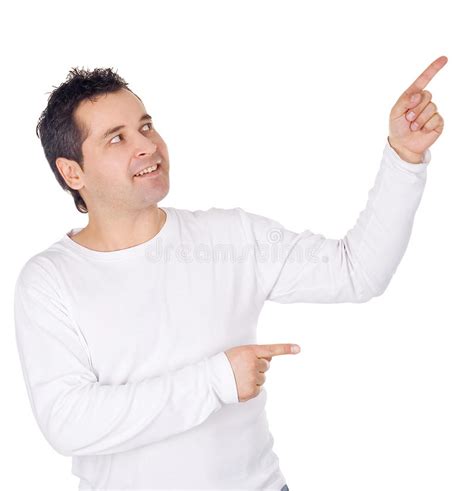 Man Showing Something On The Palm Stock Image Image Of Fashion Jeans