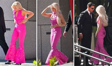 Margot Robbie Stuns As Real Life Barbie Doll In Hot Pink After Being In Tears On Set