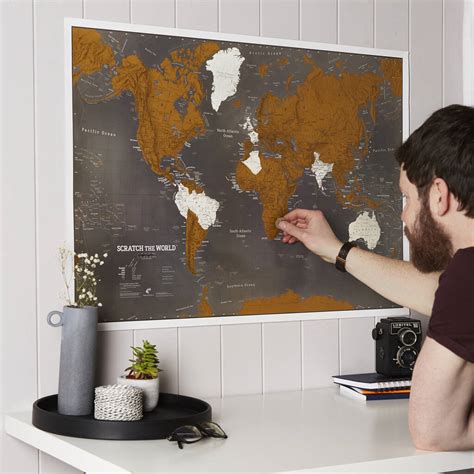 Scratch The World Map Print With Coin By Maps International