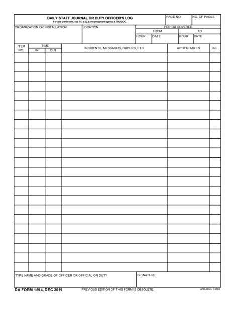 Da Form 1594 Fillable Fill Out And Sign Online Dochub