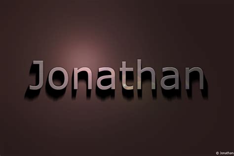 Jonathan Name In Metal By Photoshop Soldier On Deviantart