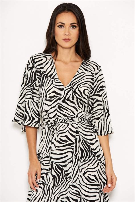 Animal Print Maxi Dress Zebra Print Wrap Maxi Dress Ax Paris