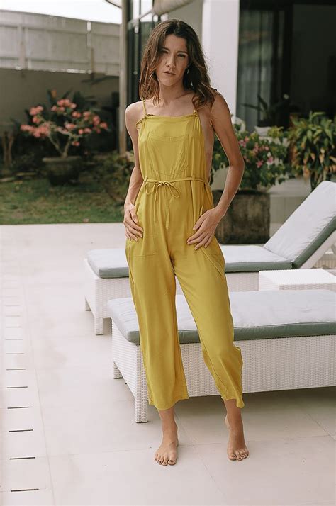 MUSTARD Jumpsuit Boho Outfit Bohemian Style Clothing Summer Jumpsuit