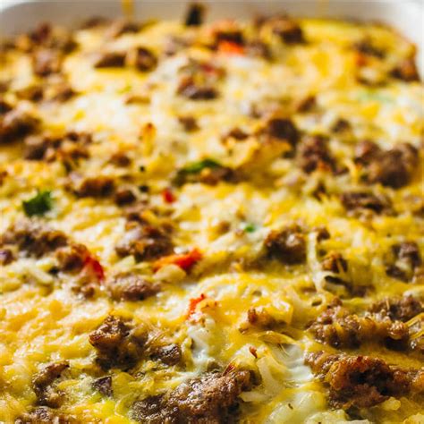 Easy Breakfast Casserole With Sausage And Hash Browns