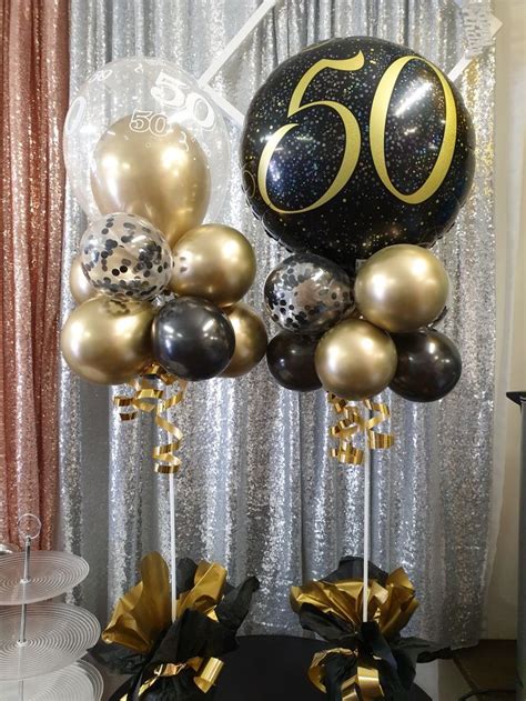 Balloon Table Centrepieces 50th Birthday Decorations 50th Birthday