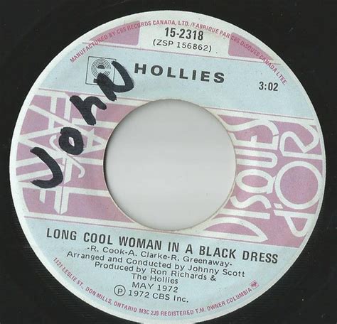 The Hollies Long Cool Woman In A Black Dress Vinyl Discogs