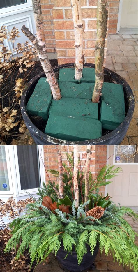 24 Colorful Outdoor Planters For Winter And Christmas Decorations A