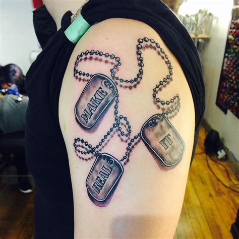 45 Inspirational Dog Tag Tattoo Designs What Makes Them