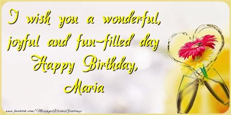 Happy Birthday Maria Greetings Cards For Birthday For Maria