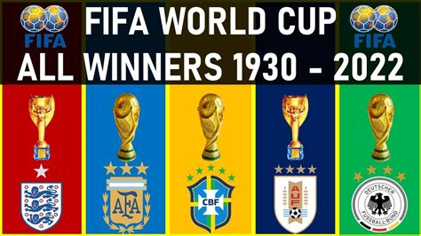 Fifa World Cup • All Winners 1930 2022 Argentina 2022 Champion