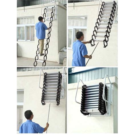 Techtongda Attic Extension Loft Ladder Stairs For Folding Ceiling Pull