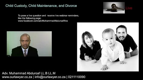 Child Custody Child Maintenance And Divorce Live Questions Answered