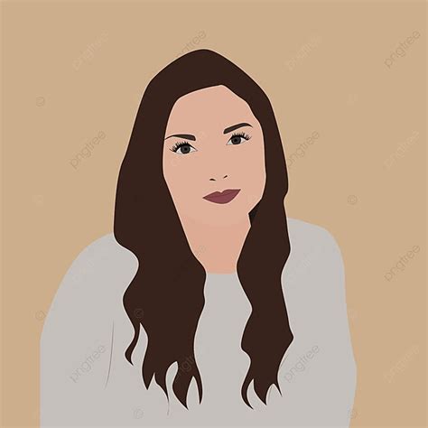 Brown Hair Vector Png Images Girl With Brown Hair Long Female White Png Image For Free Download