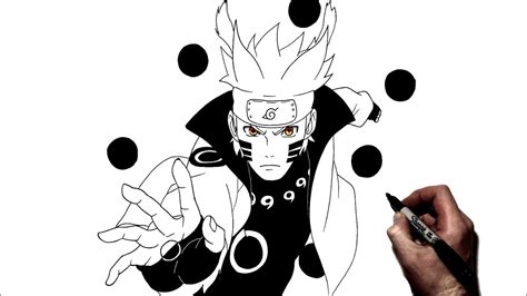 How To Draw Naruto Sage Six Paths Step By Step Naruto Youtube