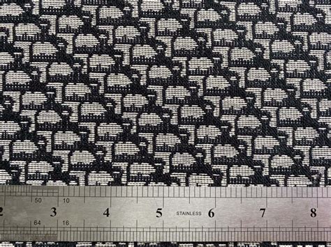 Black Dior Canvas Fabric With Mini Pattern Dior Material Little Pattern