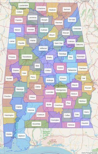 Bản đồ Tiểu Bang Alabama Thông Tin Sơ Lược Và đặc Thù Nổi Bật Địa