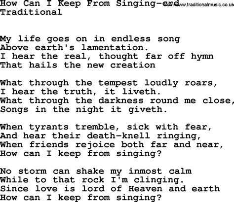 Bruce Springsteen Song How Can I Keep From Singing Lyrics And Chords
