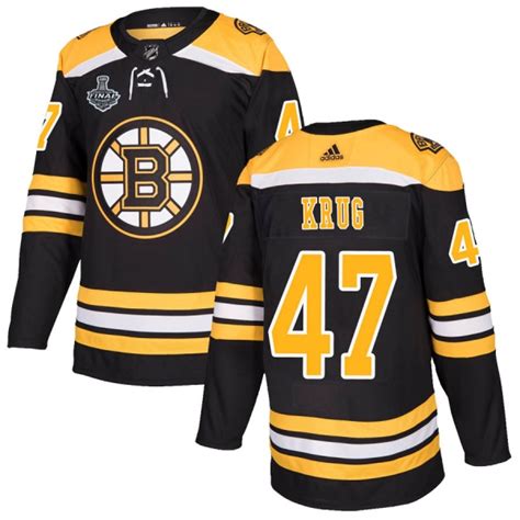 Youth Torey Krug Boston Bruins Adidas Home 2019 Stanley Cup Final Bound