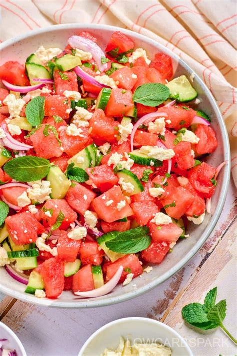 Delicious Watermelon Salad With Feta And Cucumbers
